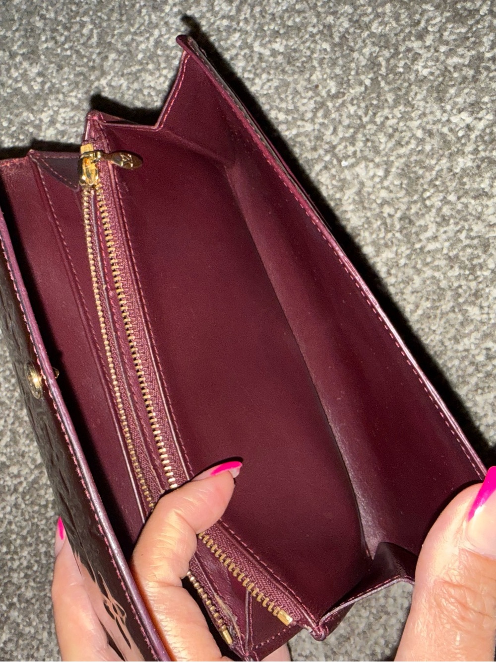 Louis Vuitton Vernis Long Wallet - Burgundy - Authentic - Picture 7 of 7